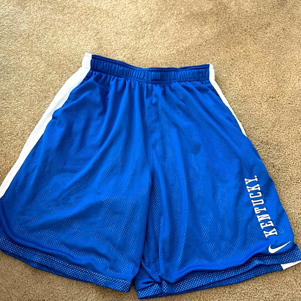 Nike Men’s basketball/athletic Kentucky shorts. Size Medium. Color is Blue/white